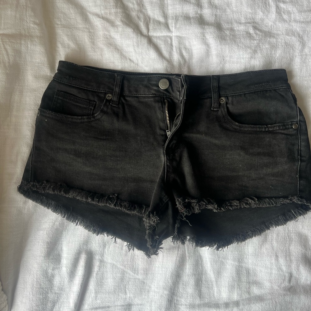 Women's Black Denim Shorts